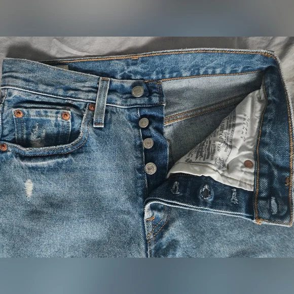 LEVI'S 501 Distressed Skinny Jeans | SZ 24 x 28 - Picture 4 of 9